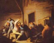 Adriaen van ostade Peasants in a Tavern oil on canvas